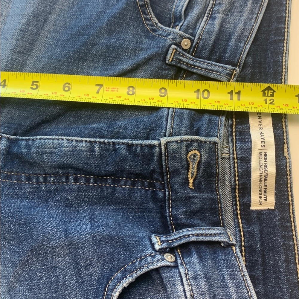 Denver Hayes High-Rise Denim Shorts, Mid Wash, Mid Weight - Picture 6 of 12